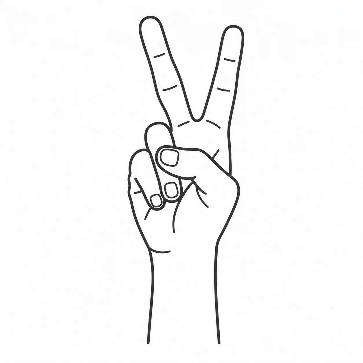 ASL letter V handshape
