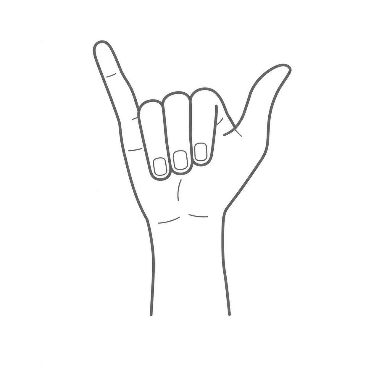 ASL letter Y handshape