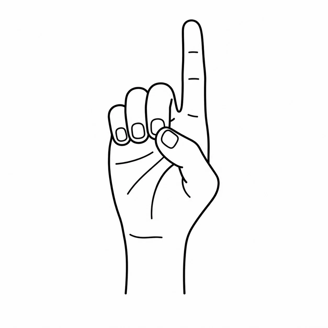 ASL letter D handshape