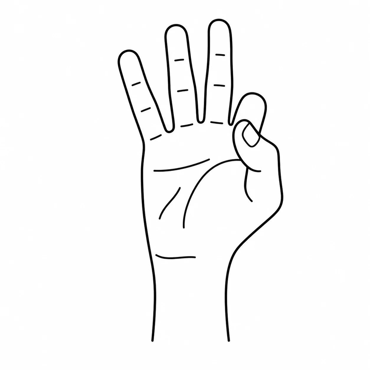 ASL letter F handshape