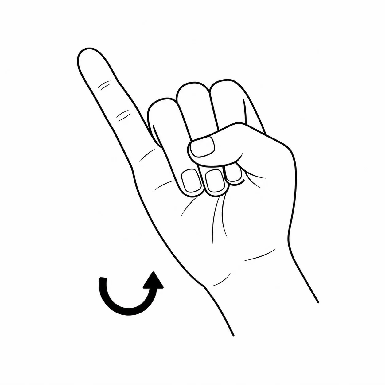 ASL letter J handshape