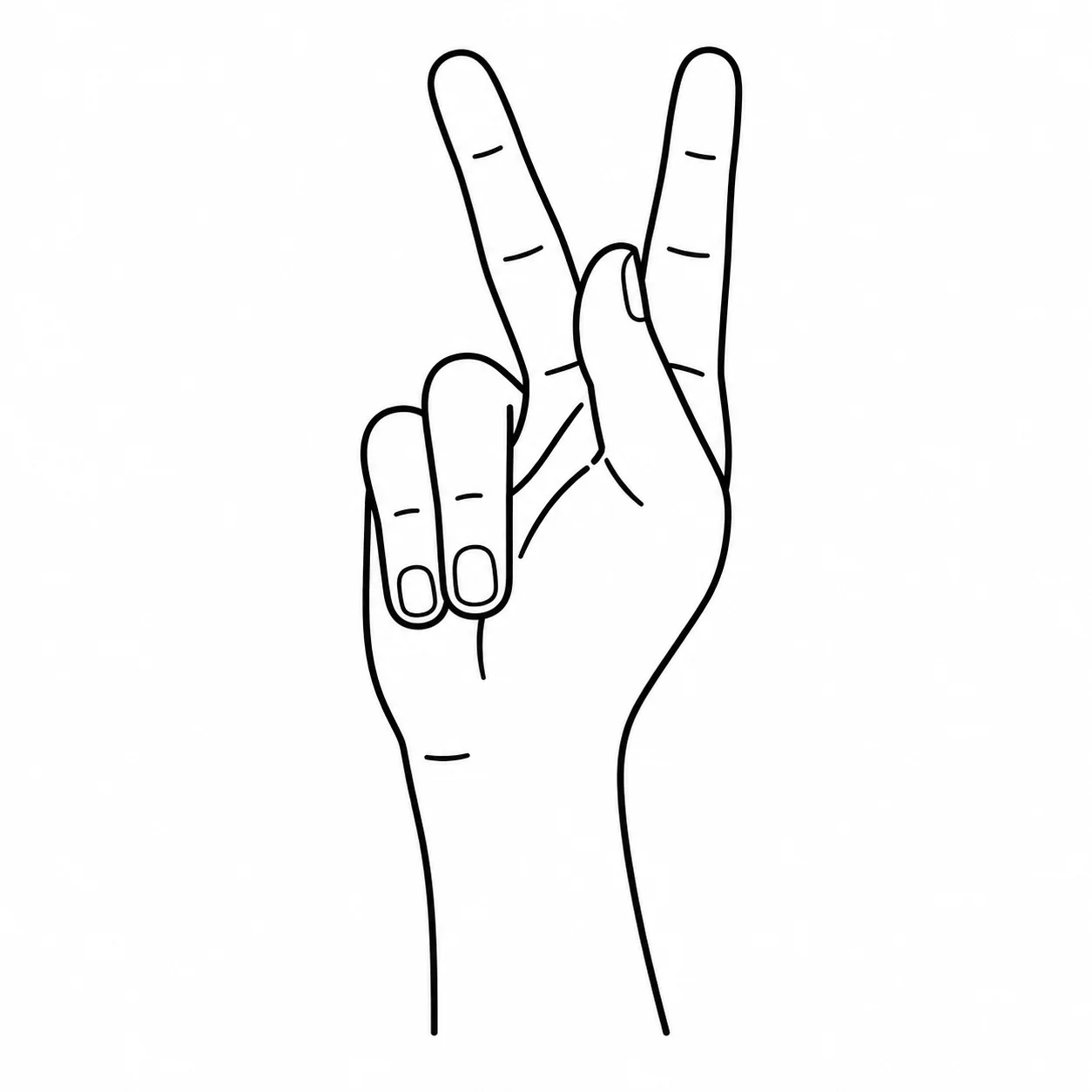 ASL letter K handshape