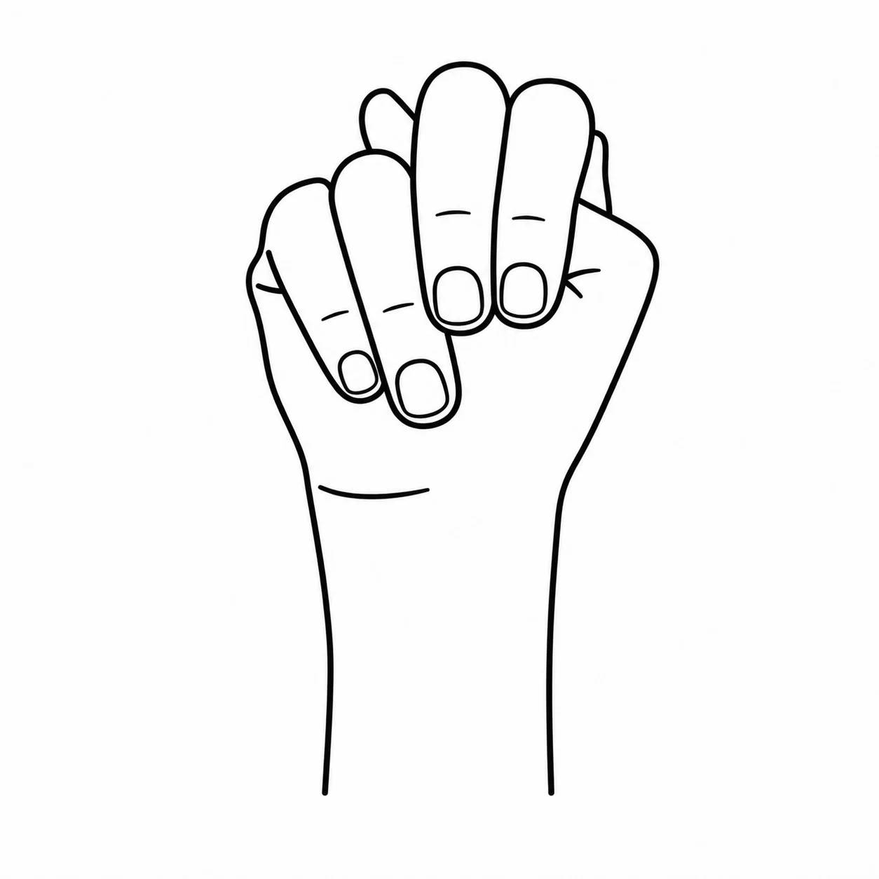 ASL letter N handshape