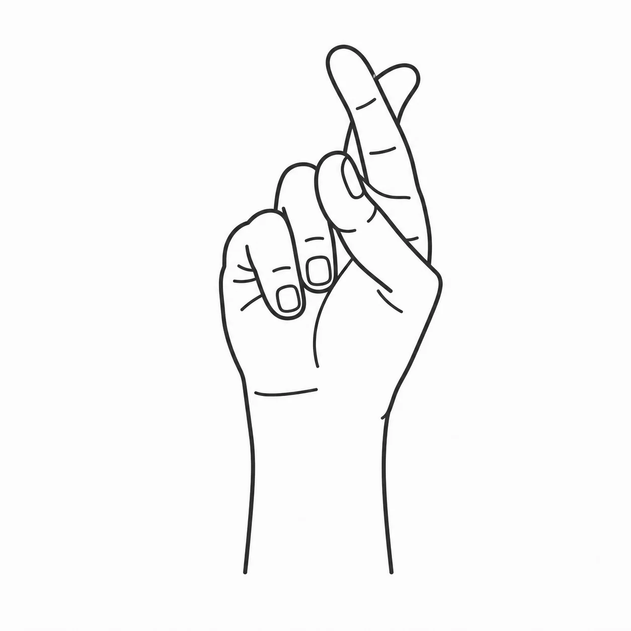 ASL letter R handshape