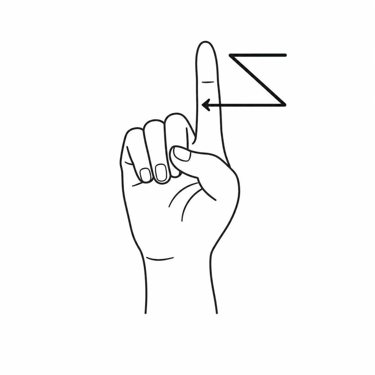 ASL letter Z handshape