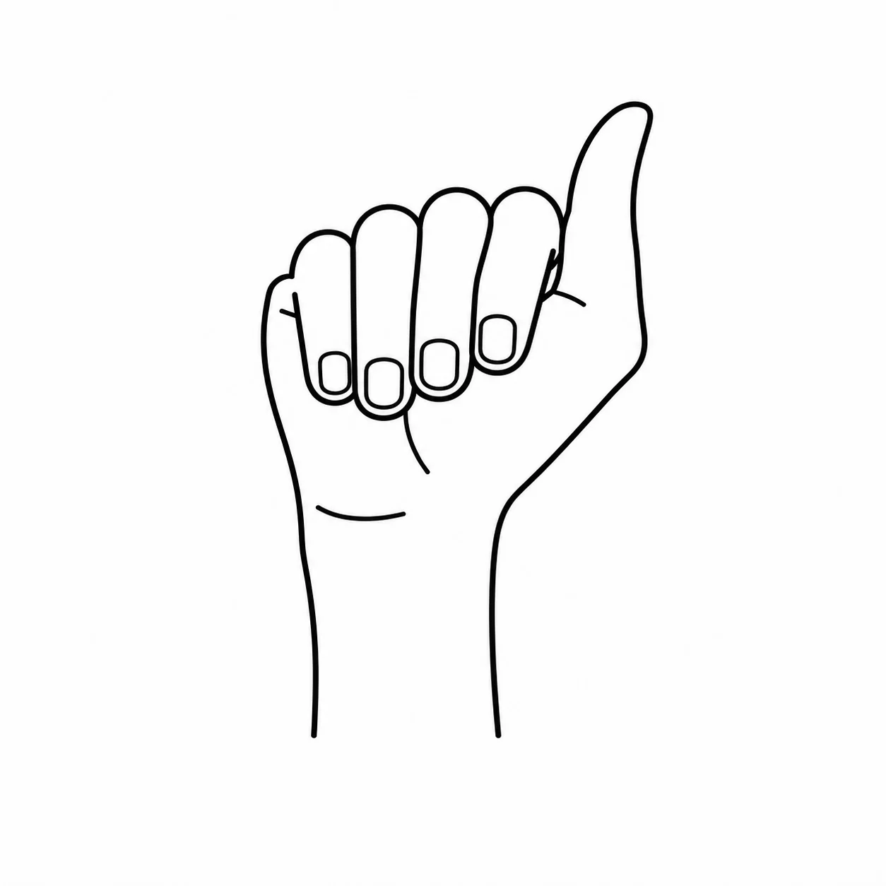 DGS-Handform für den Buchstaben A