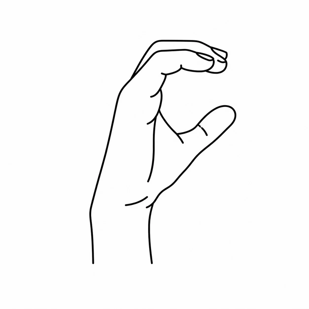 DGS-Handform für den Buchstaben C