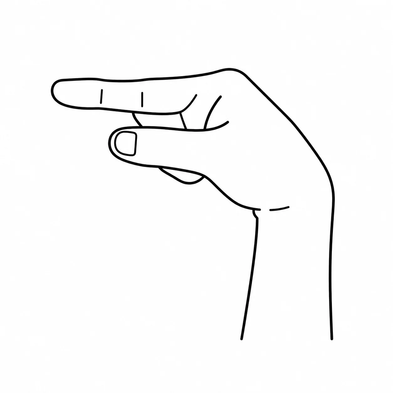 DGS-Handform für den Buchstaben G