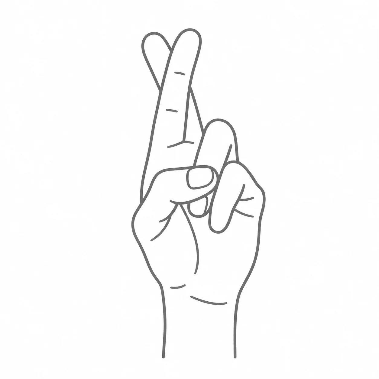 DGS-Handform für den Buchstaben R