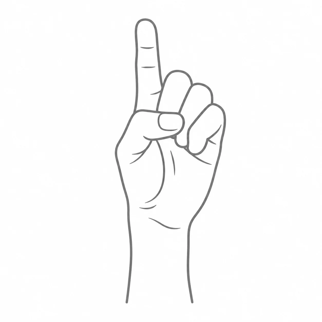 DGS-Handform für den Buchstaben X