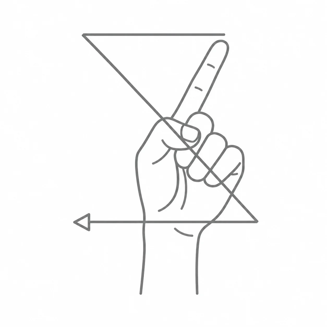 DGS-Handform für den Buchstaben Z