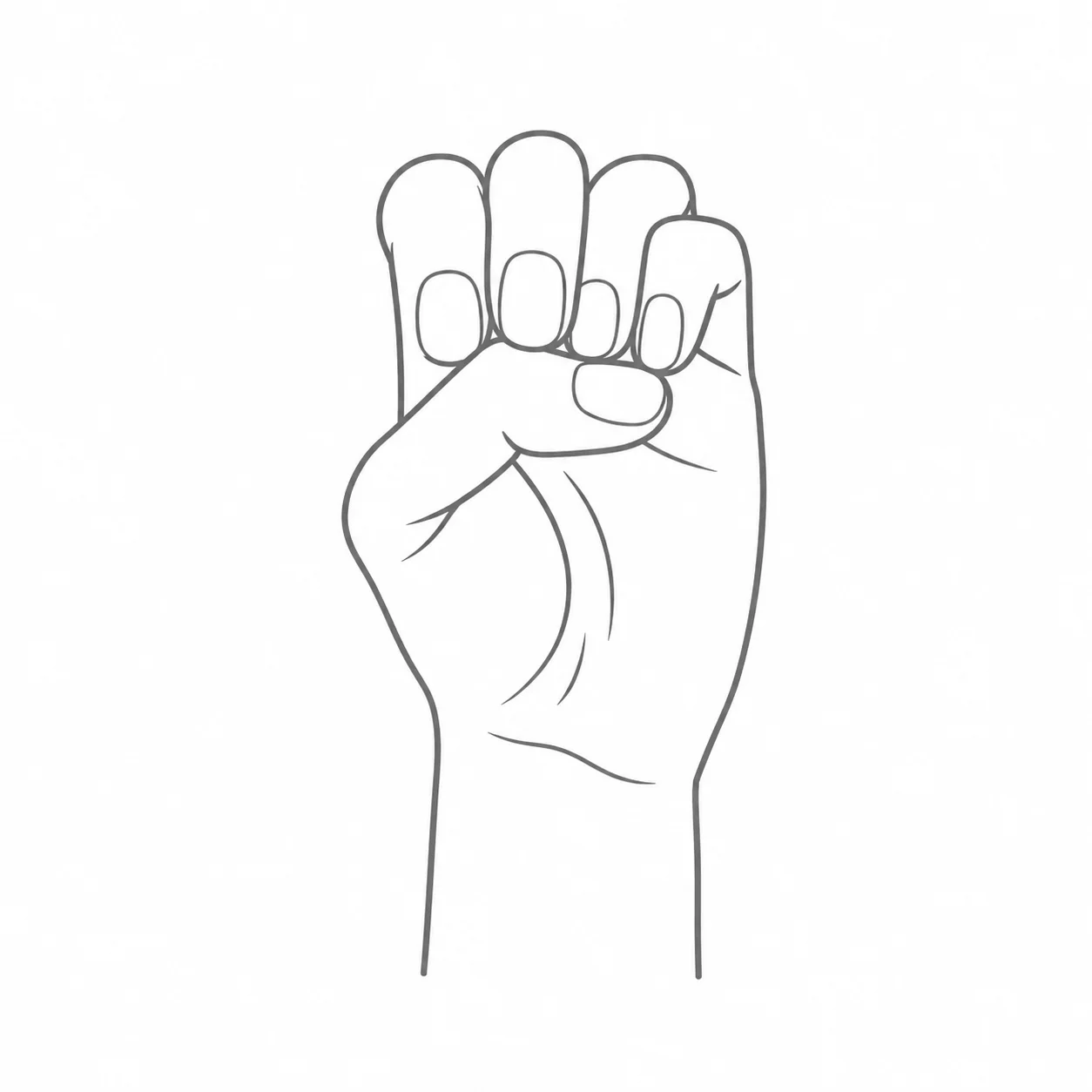 DGS-Handform für den Buchstaben E
