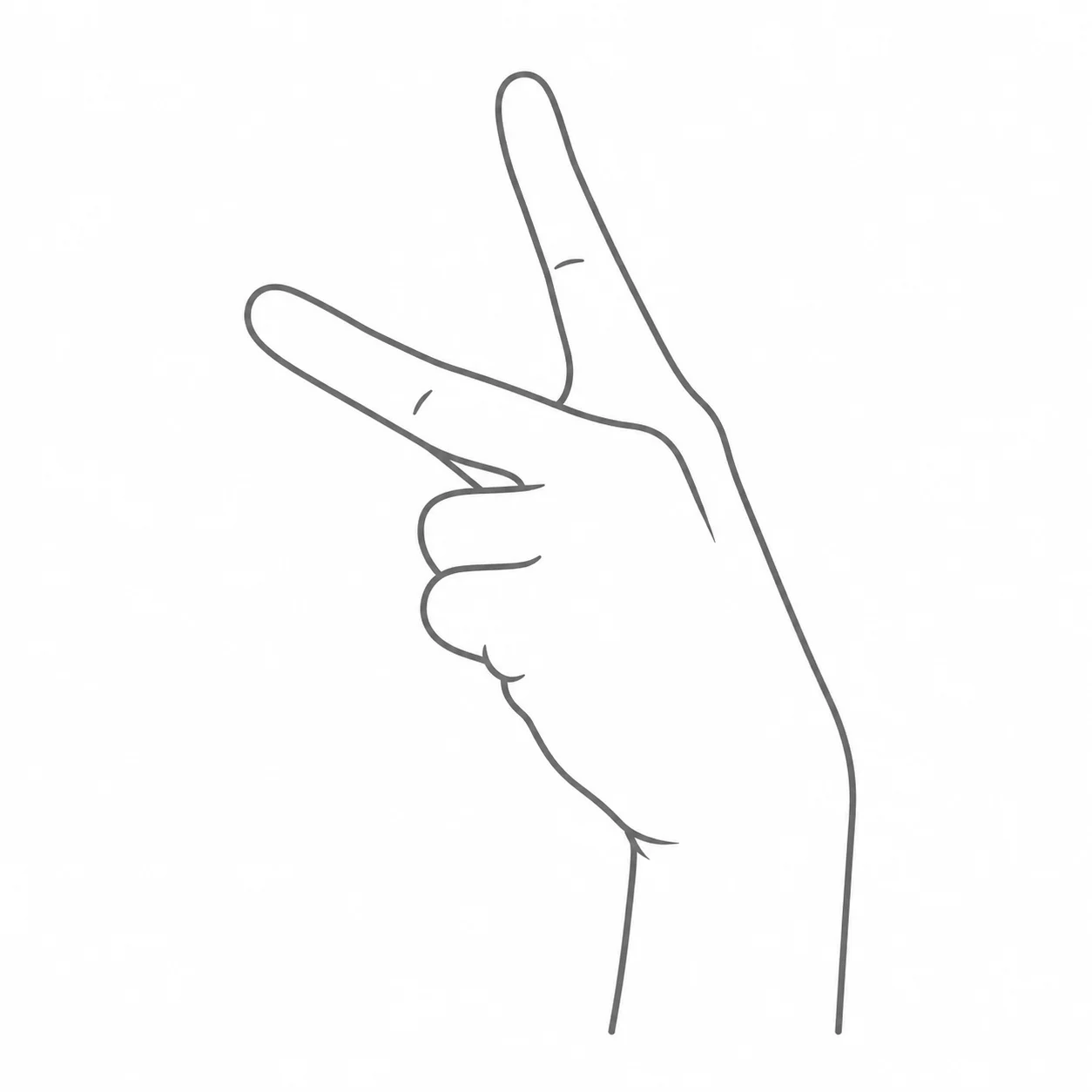 DGS-Handform für den Buchstaben K