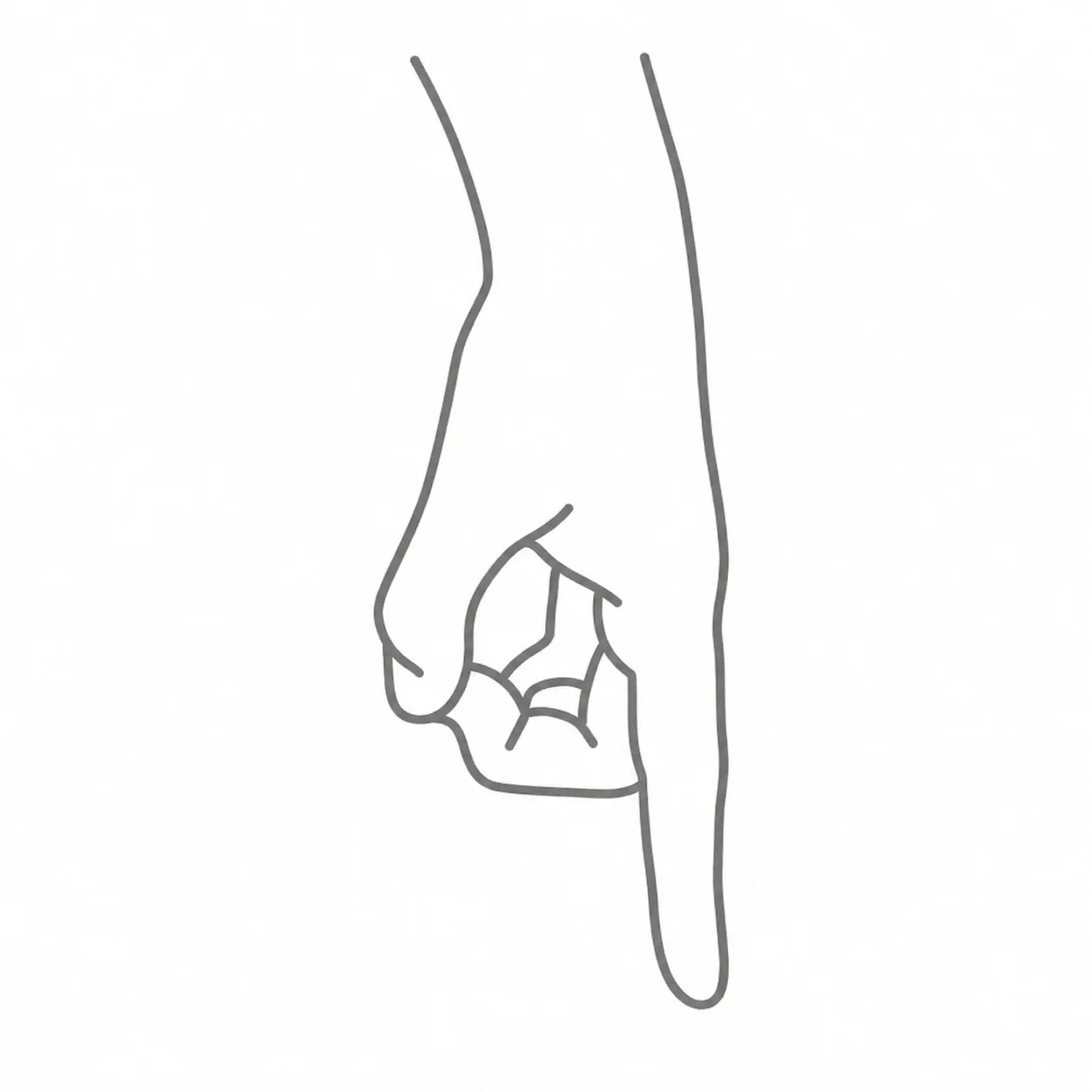 DGS-Handform für den Buchstaben P