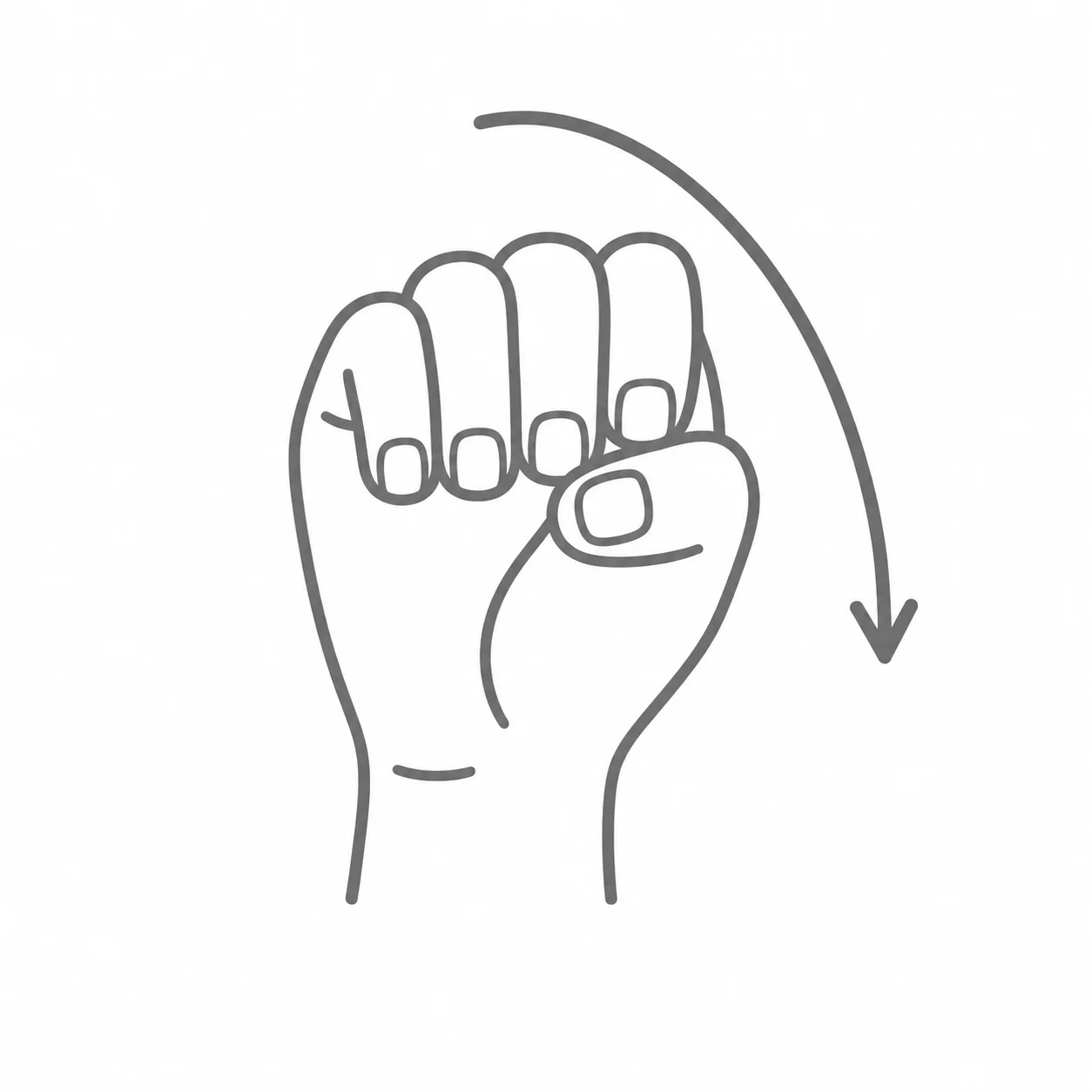 DGS-Handform für den Buchstaben ß