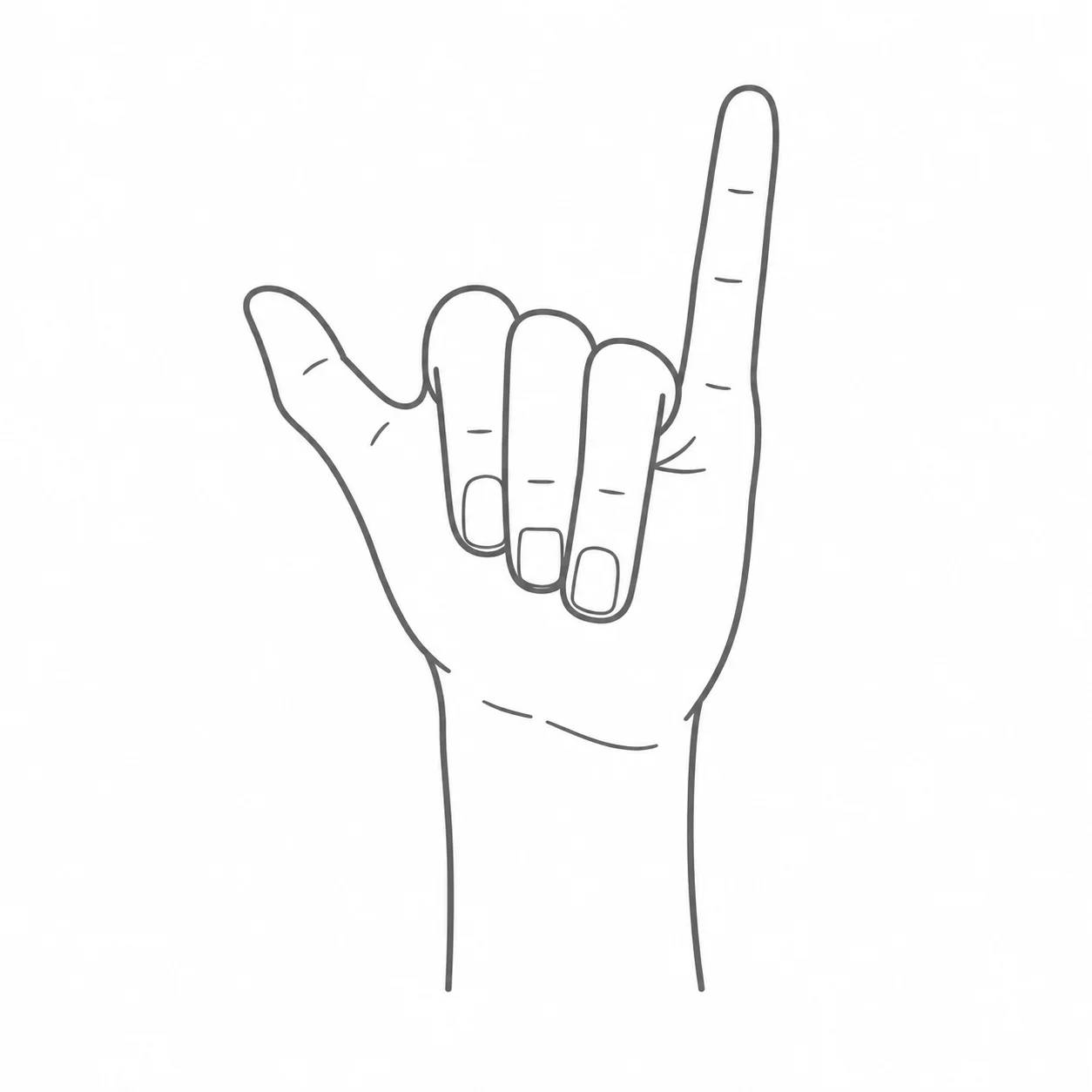 DGS-Handform für den Buchstaben Y